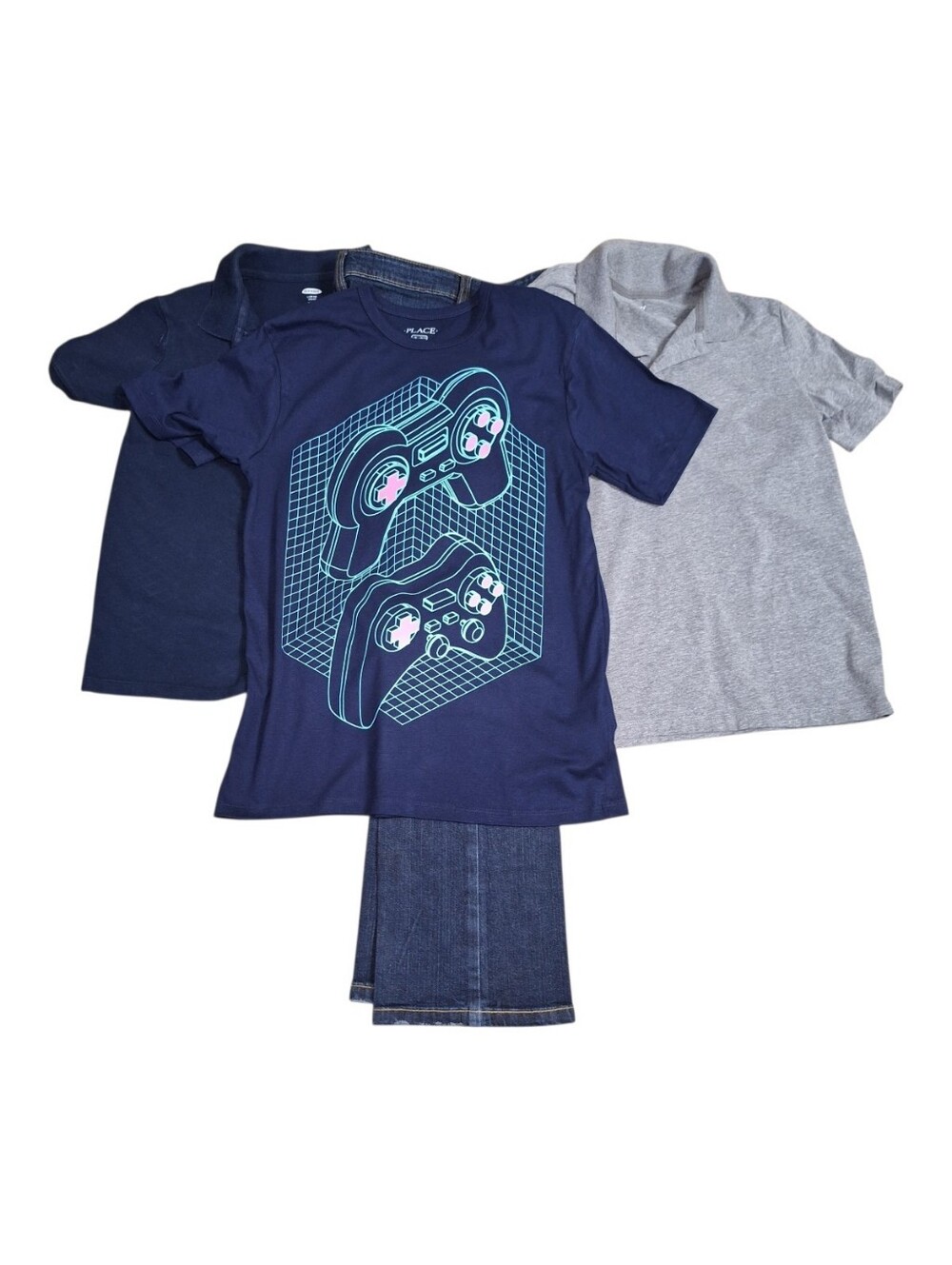 Boys Size 10–12 Used Clothing Lot | Old Navy Polo, Children's Place Tee, Cat & J